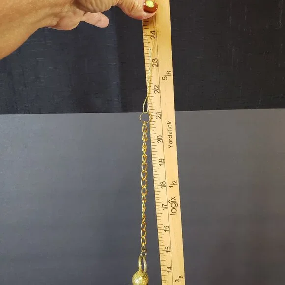 Hanging Gold Christmas Ornament Display Holder Decor 14" - Picture 8 of 11